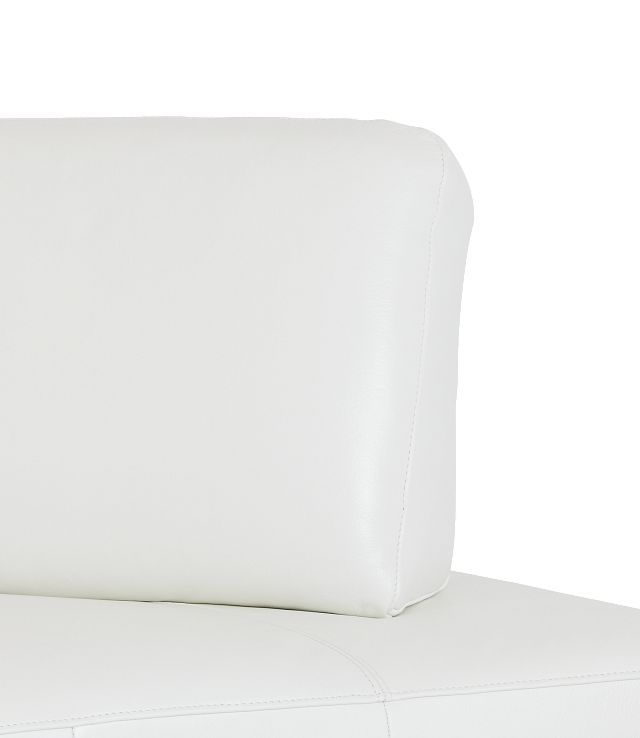 Landon White Leather Wedge