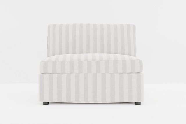 Destin Sea Lane Light Gray Fabric Armless Chair