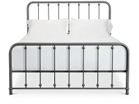 Rory Gray Metal Panel Bed