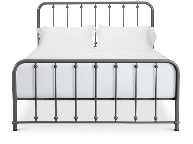 Rory Gray Metal Panel Bed