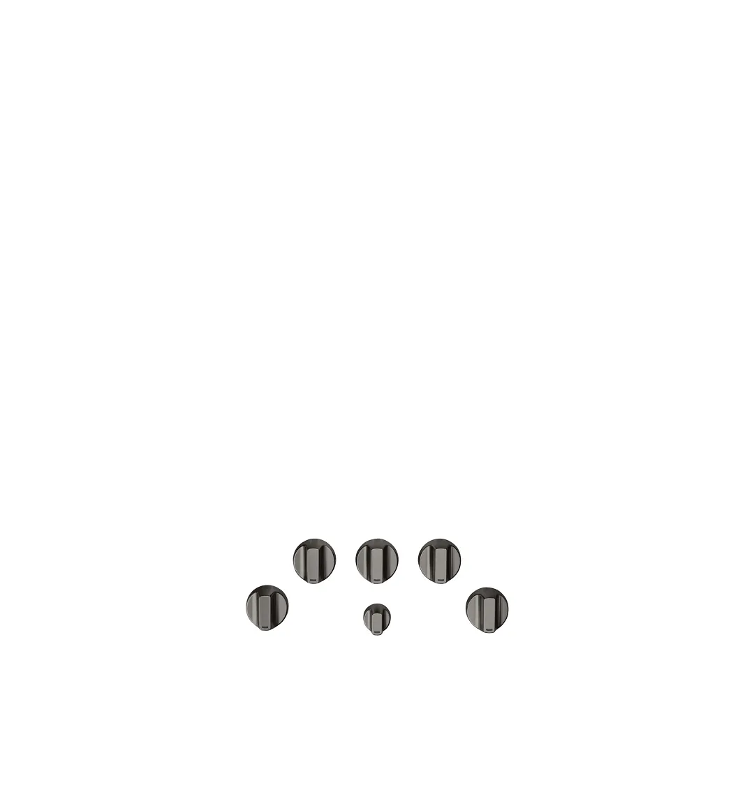Cafe 1 Series Black 5 Piece Gas Knobs