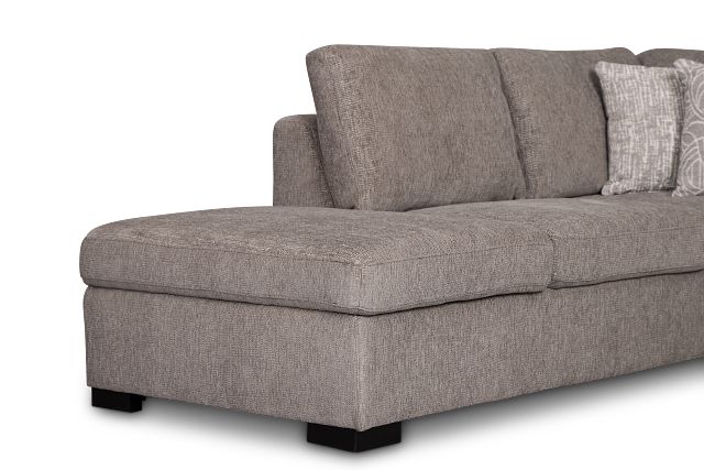 Blakely Gray Fabric Small Left Bumper Sectional