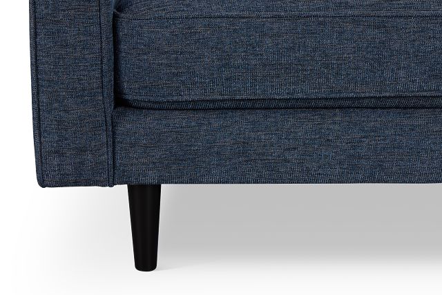 Milo Blue Fabric Small Right Bumper Sectional