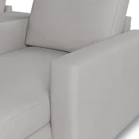 Citymod Light Gray Fabric Small Right Chaise Sectional With Storage Console