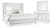 Milan White Panel Bedroom