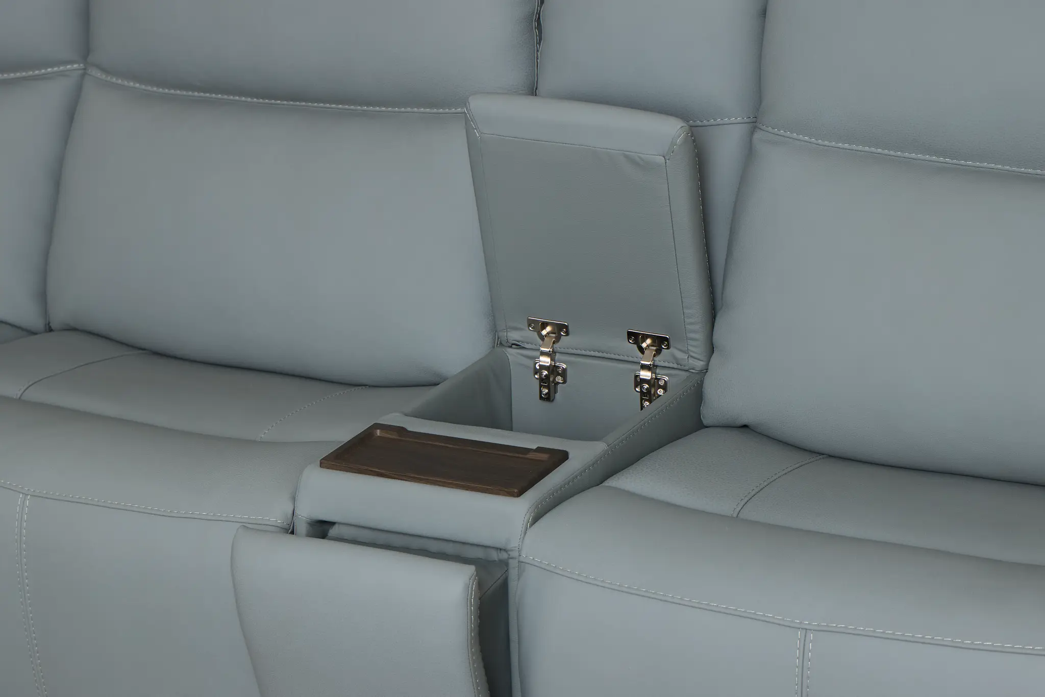 Flexsteel Sterling Blue Lthr/vinyl Medium Dual Power 2-arm Reclining Sectional Flexsteel Sterling Blue Lthr/vinyl Medium Dual Power 2-arm Reclining Sectional