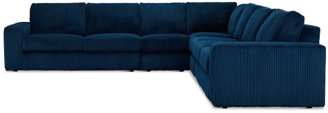 Charlie Dark Blue Fabric Large Two-arm Sectional