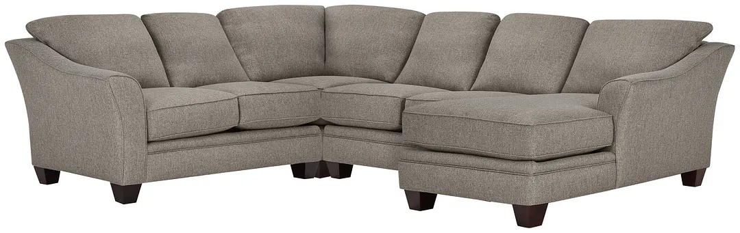 Avery Dark Gray Fabric Medium Right Chaise Sectional
