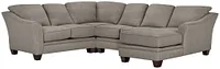 Avery Dark Gray Fabric Medium Right Chaise Sectional