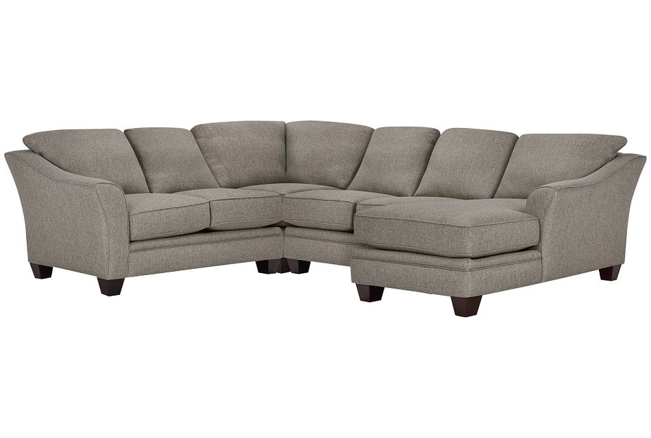 Avery Dark Gray Fabric Um Right Chaise Sectional Living Room Sectionals City Furniture Avery Dark Gray Fabric Um Right, 3 Piece Avery Sectional Chaise Sleeper Sofa With Storage Ottoman