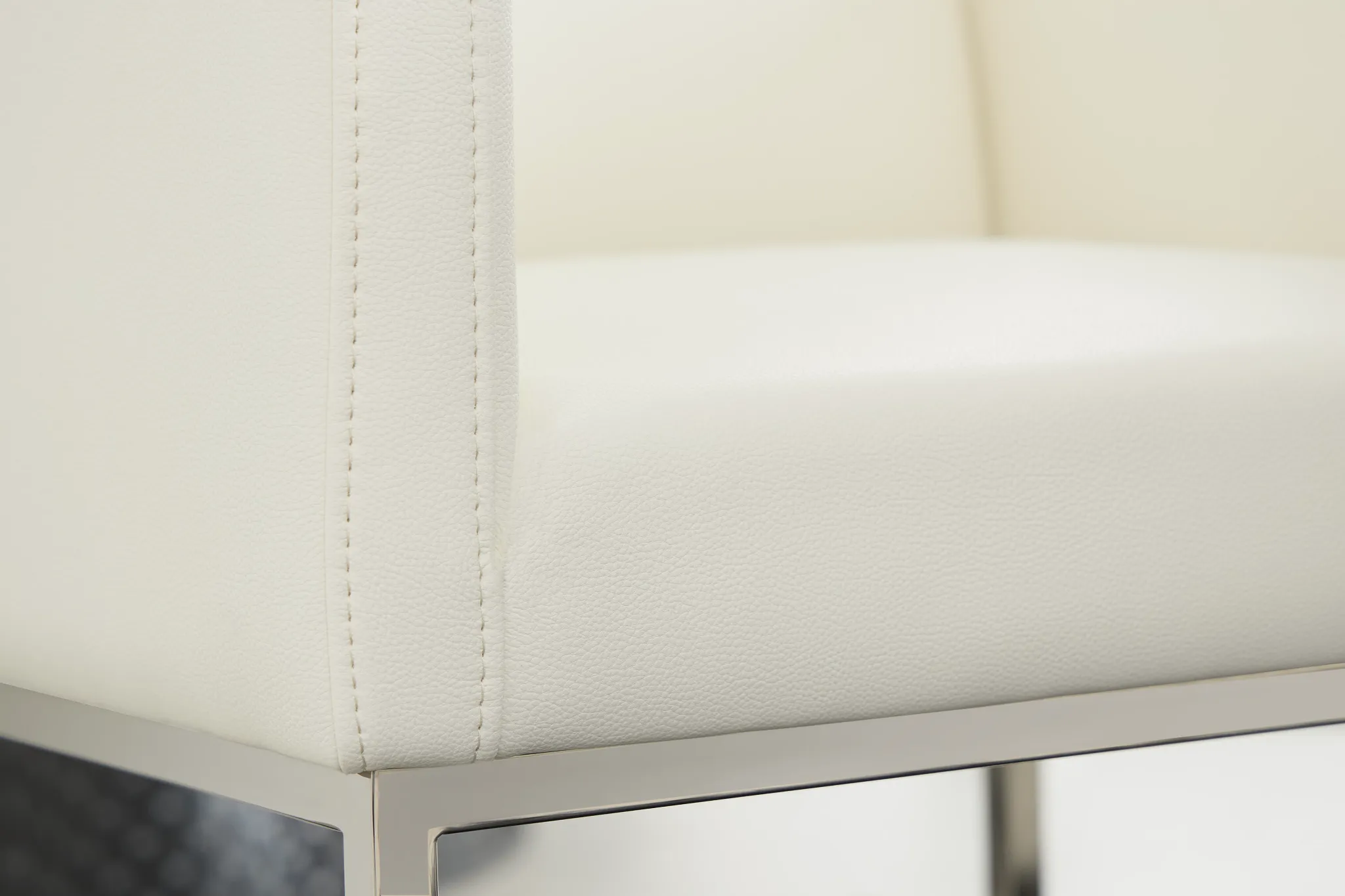 Miami White Micro Upholstered Arm Chair