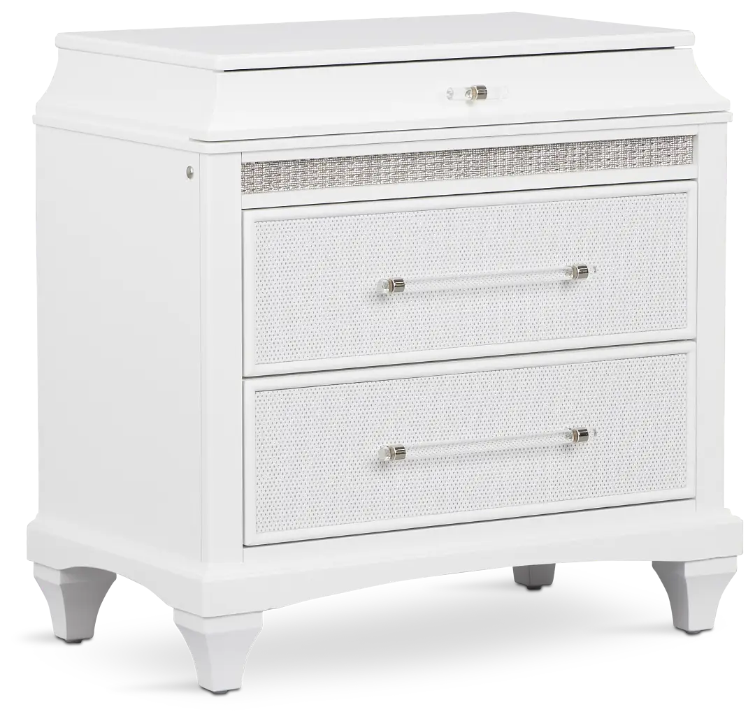 Milan White 2-drawer Nightstand Milan White 2-drawer Nightstand