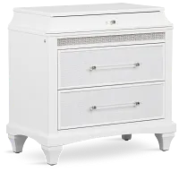 Milan White 2-drawer Nightstand