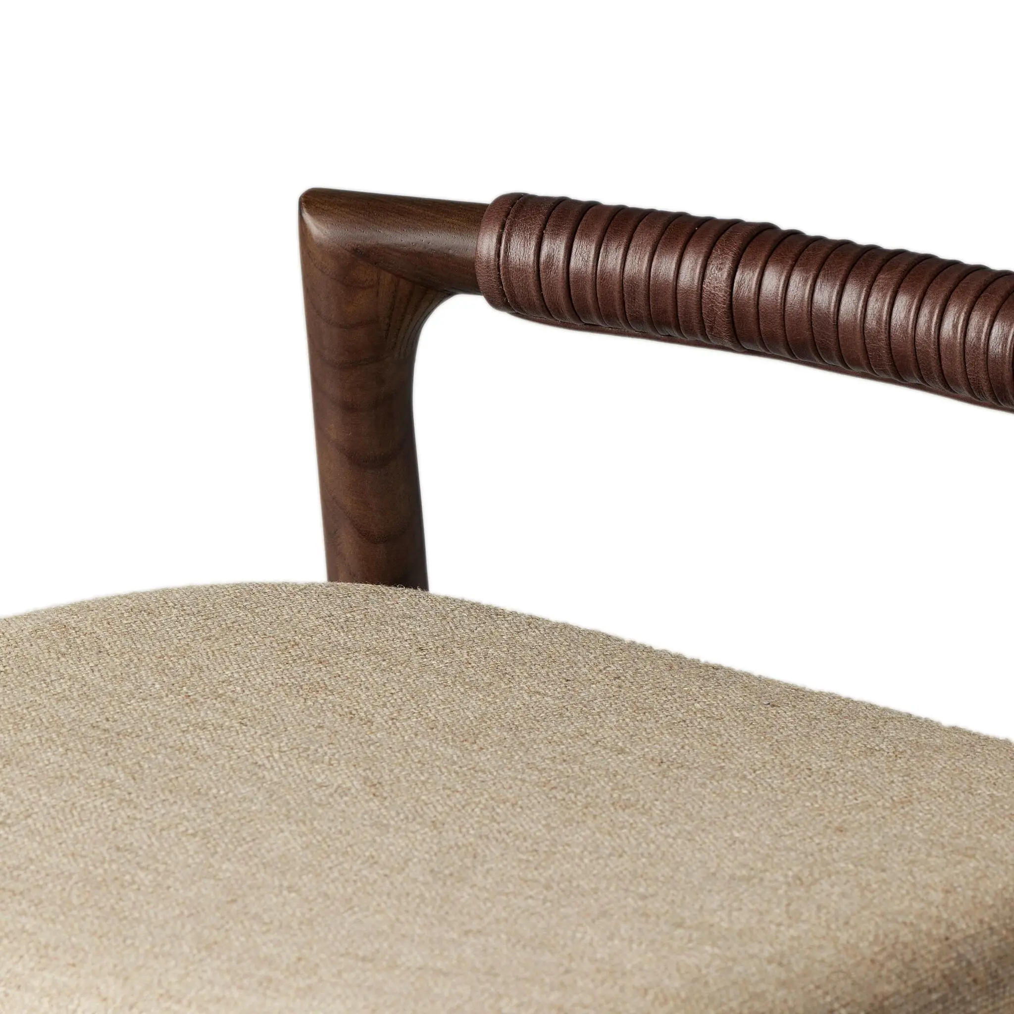 Four Hands Mina Mid Tone 24" Upholstered Barstool Four Hands Mina Mid Tone 24" Upholstered Barstool