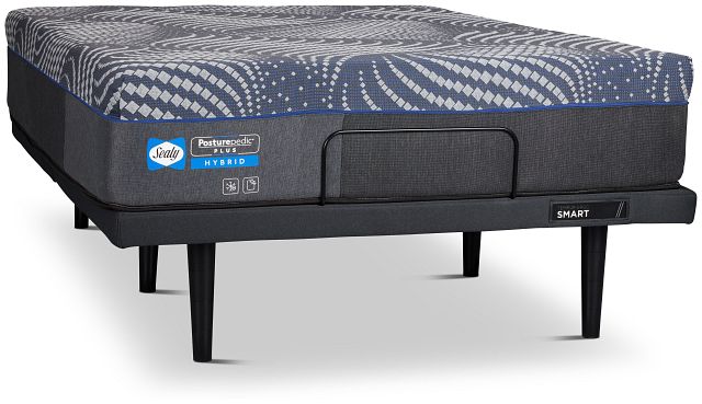 Sealy Posturpedic Plus Hybrid Albany Medium Ergo Smart Adjustable Mattress Set