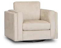 Farren Beige Fabric Swivel Chair