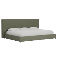 Grayton Sutton Green 54" Upholstered Platform Bed