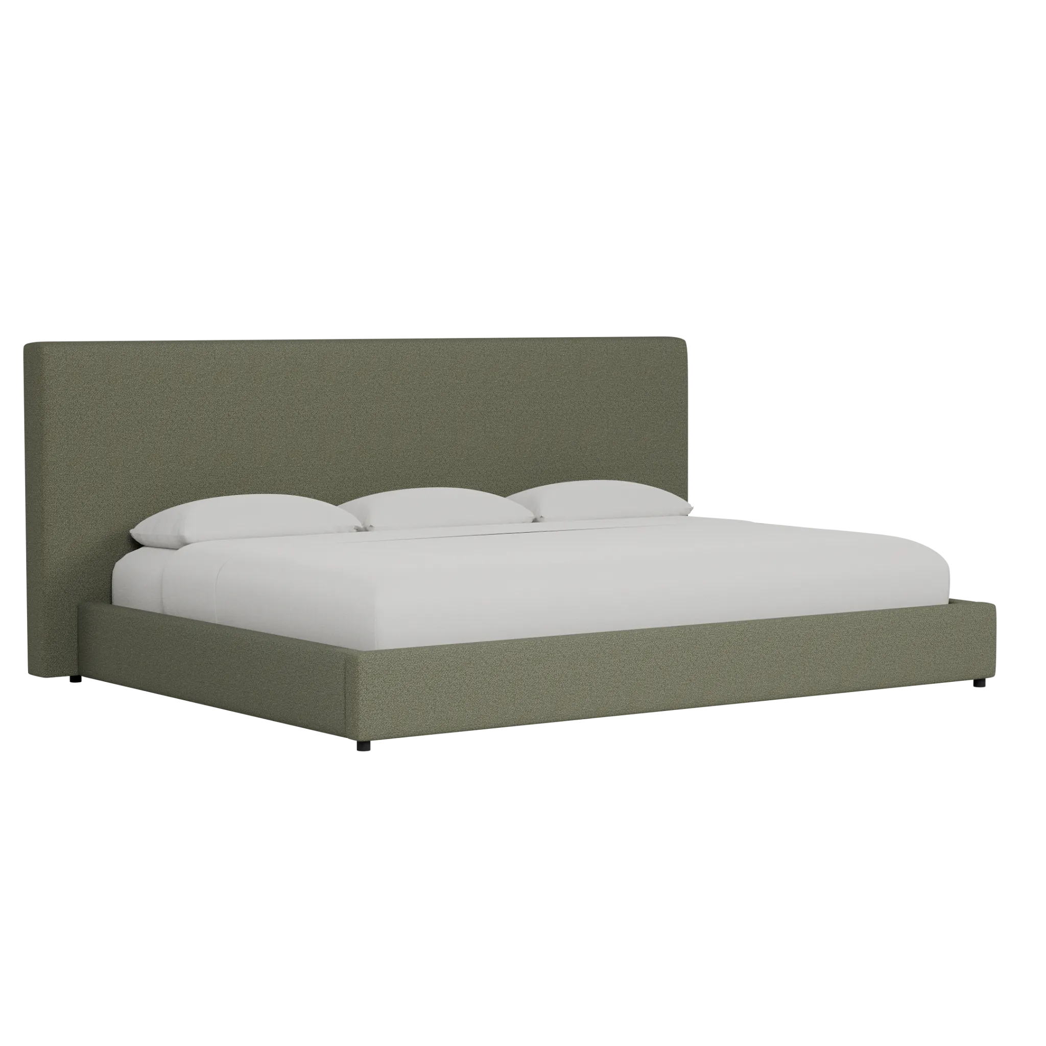Grayton Sutton Green 54" Upholstered Platform Bed