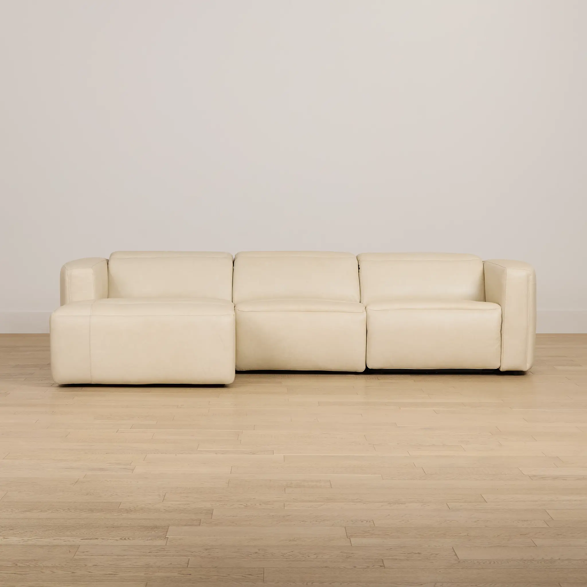 Jace Ivory Lthr/vinyl Left Chaise Power Reclining Sectional Jace Ivory Lthr/vinyl Left Chaise Power Reclining Sectional
