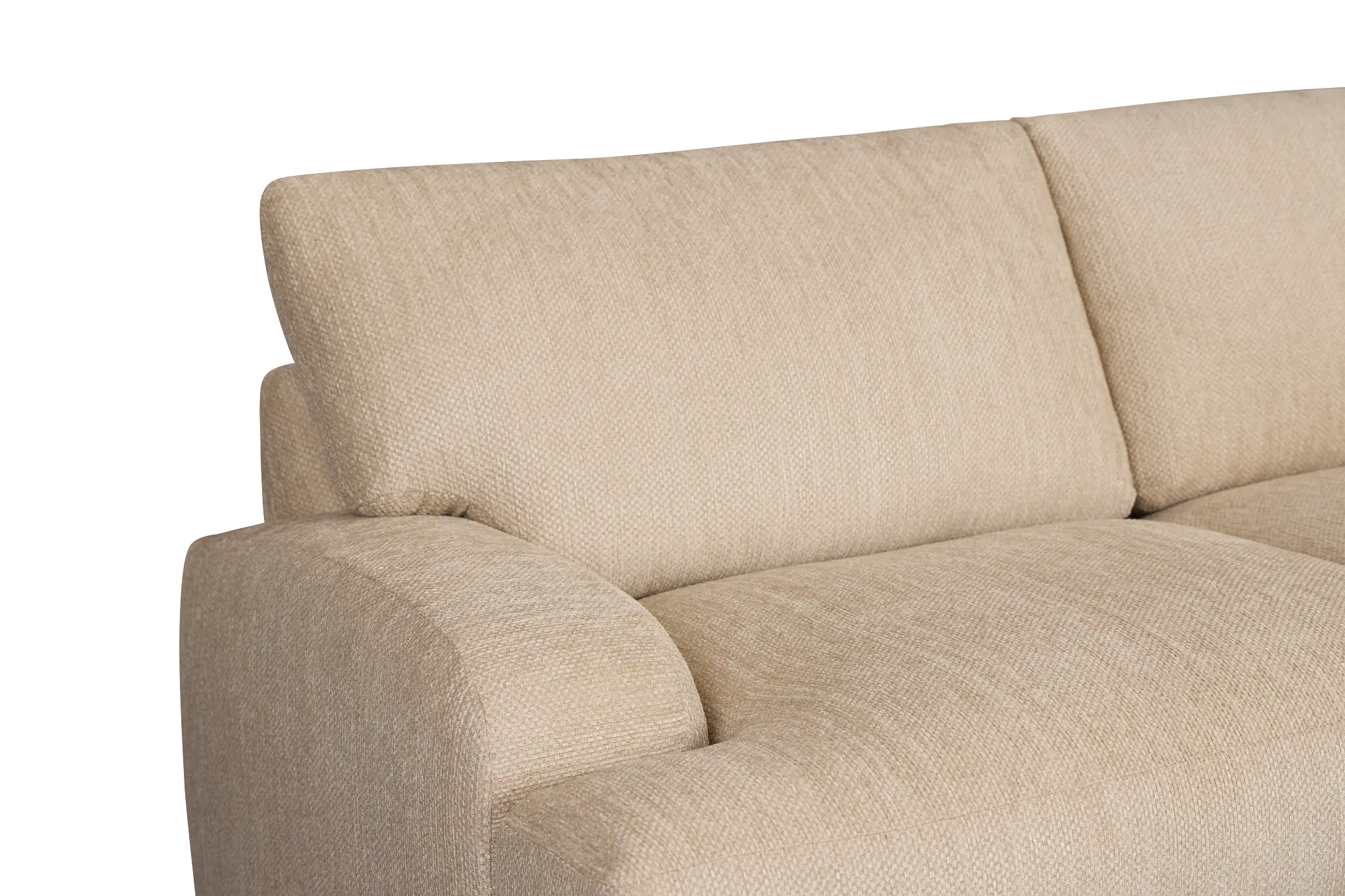 Alpha Beige Fabric Large Right Chaise Sectional Alpha Beige Fabric Large Right Chaise Sectional