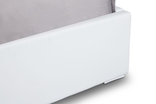 Doral White Uph Platform Bed