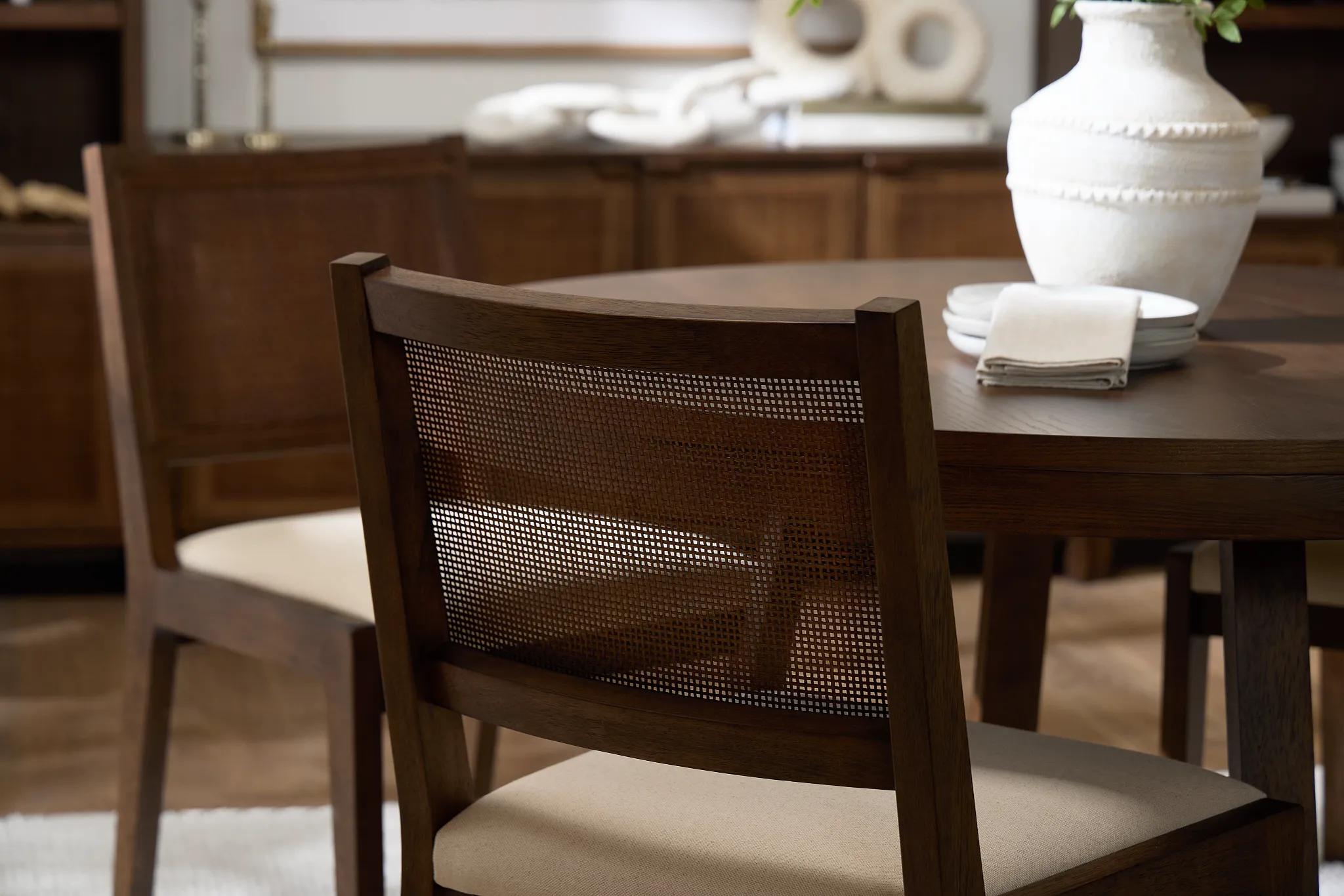 Pacific Mid Tone Woven Upholstered Side Chair