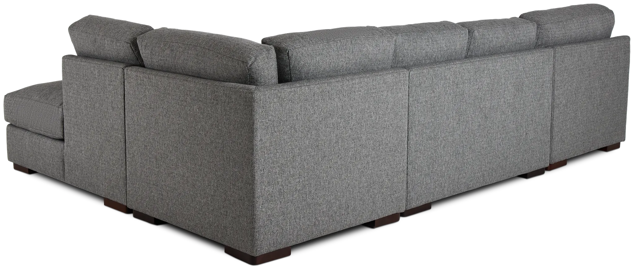 Veronica Dark Gray Down Small Right Bumper Sectional