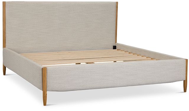 Stockton White Uph Panel Bed