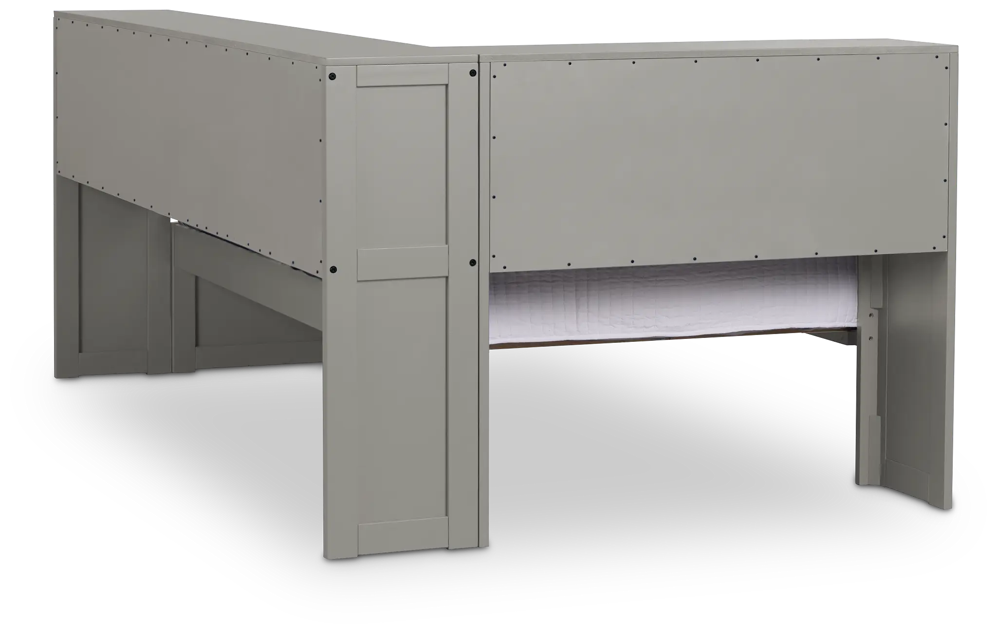 Charleston Gray Corner Bookcase Bed Charleston Gray Corner Bookcase Bed