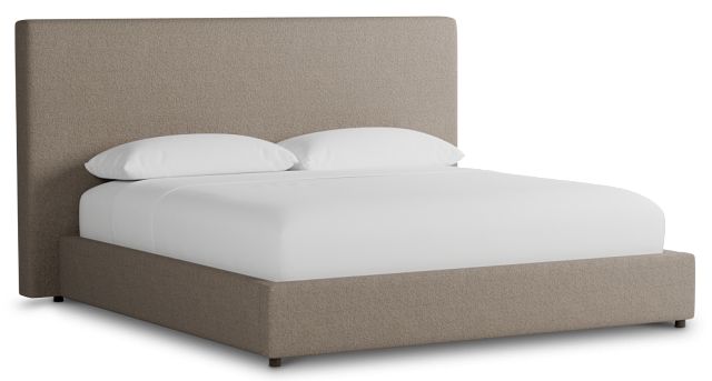 Grayton Elite Brown 54" Upholstered Platform Bed