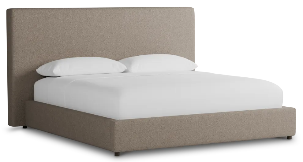 Grayton Elite Brown 54" Upholstered Platform Bed