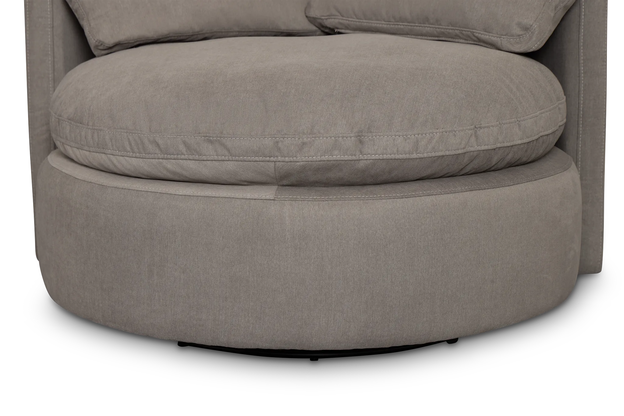 Orbit Gray Micro Swivel Accent Chair