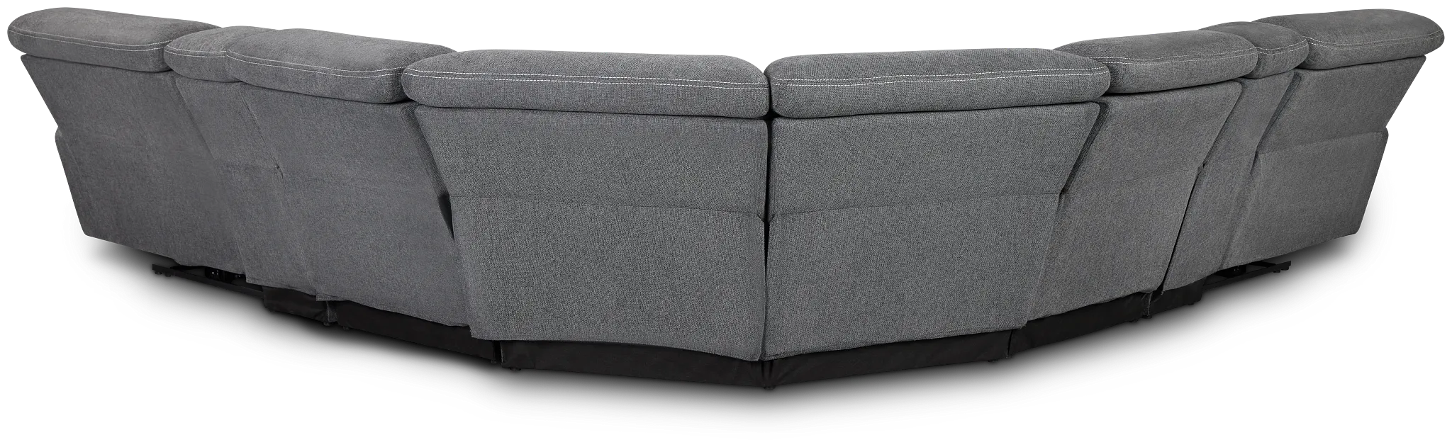 Callum Dark Gray Storage Large Dual Power Reclining Two-arm Sectional