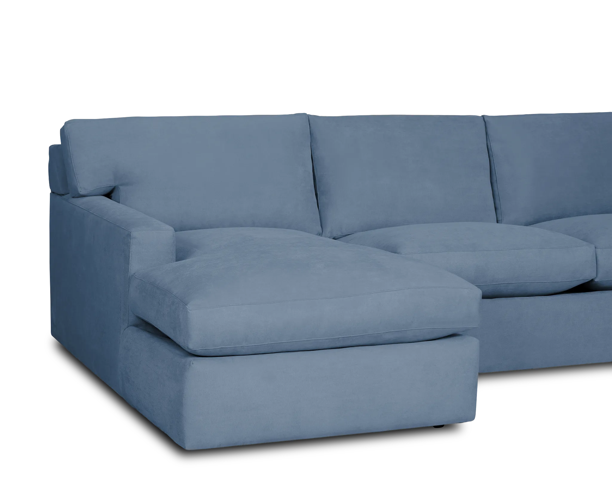 Hudson Blue Fabric Left Chaise Sectional