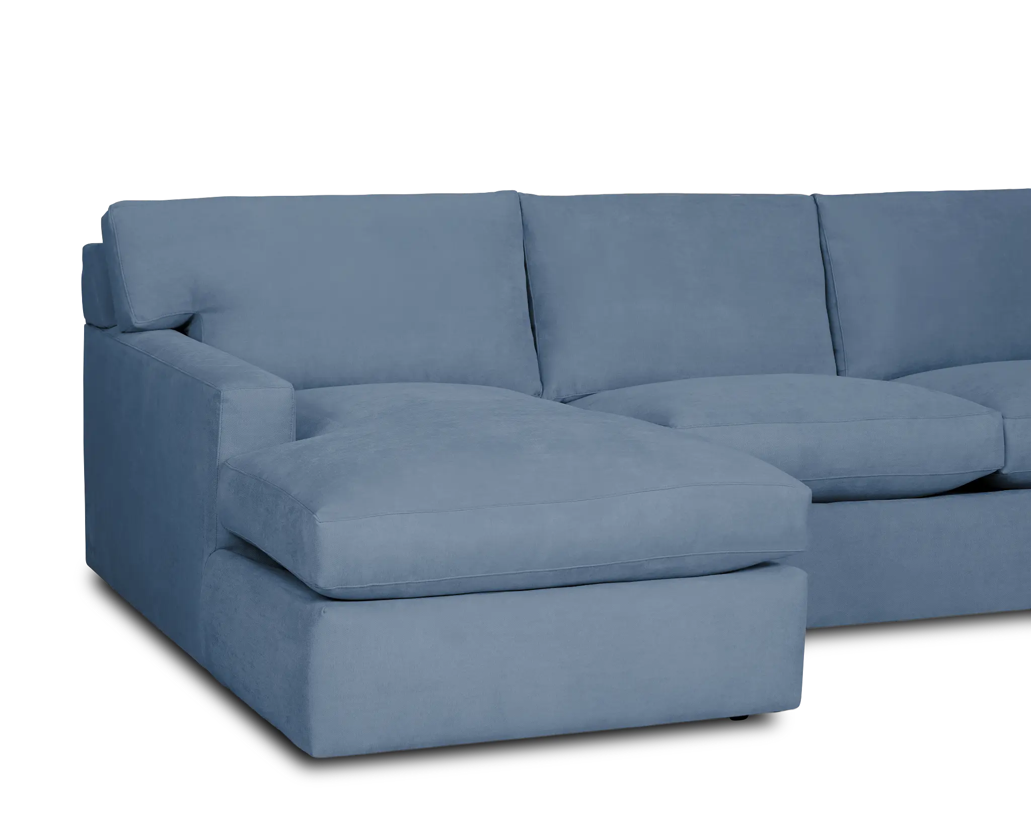 Hudson Blue Fabric Left Chaise Sectional Hudson Blue Fabric Left Chaise Sectional