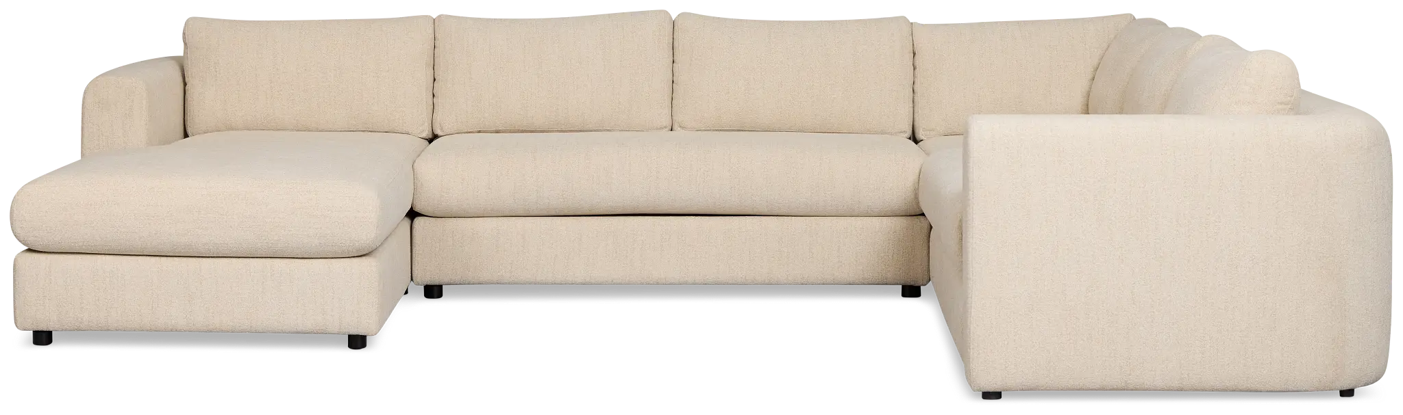 Alma Light Beige Fabric Medium Left Chaise Sectional Alma Light Beige Fabric Medium Left Chaise Sectional