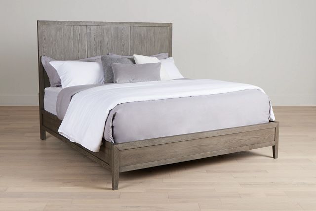 Alden Gray Wood Platform Bed