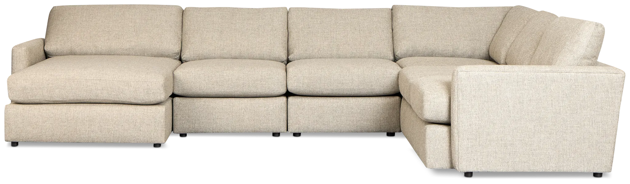 Maxwell Dark Gray Fabric Large Left Chaise Sectional