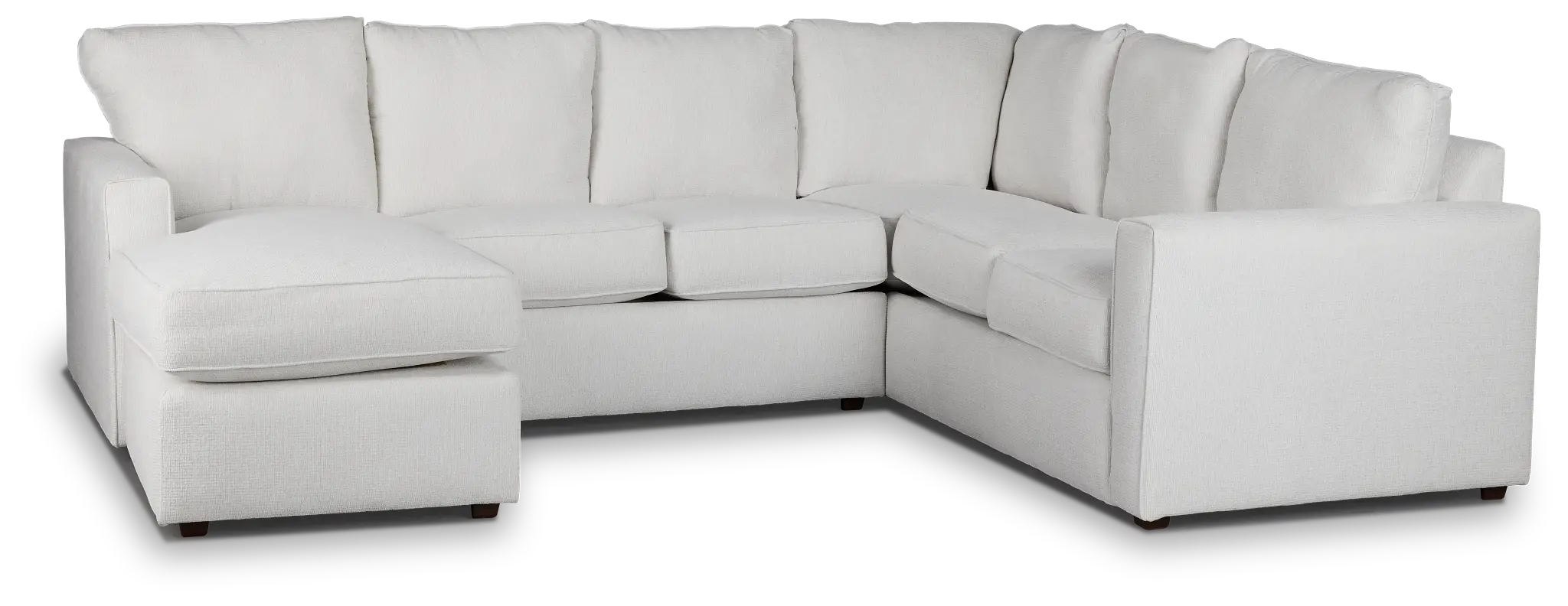 Avalon White Fabric Left Chaise Sectional Avalon White Fabric Left Chaise Sectional