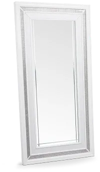 Milan White Floor Mirror