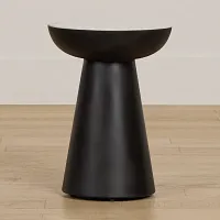 Darby White Marble Round Chairside Table