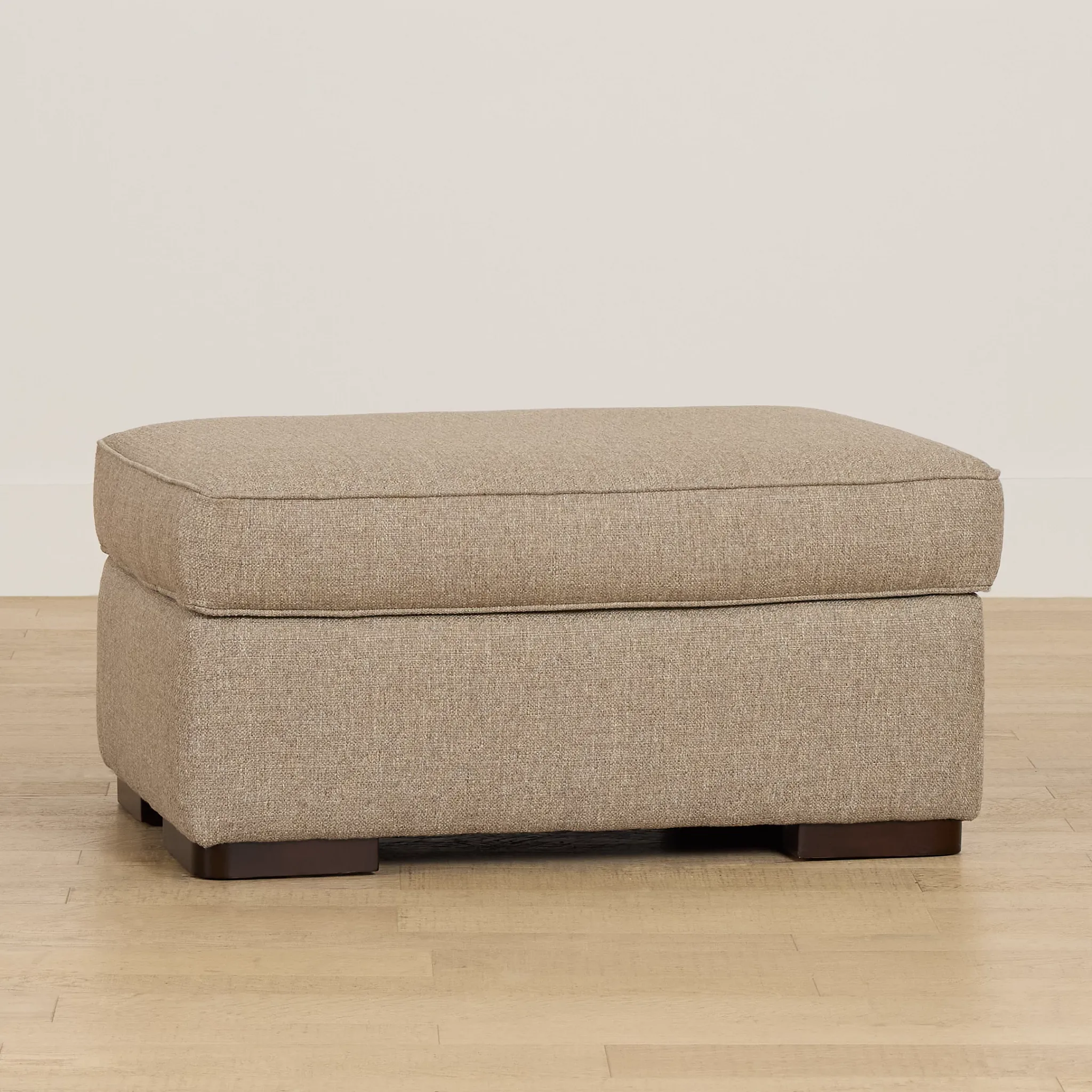 Sinclair Brown Fabric Ottoman