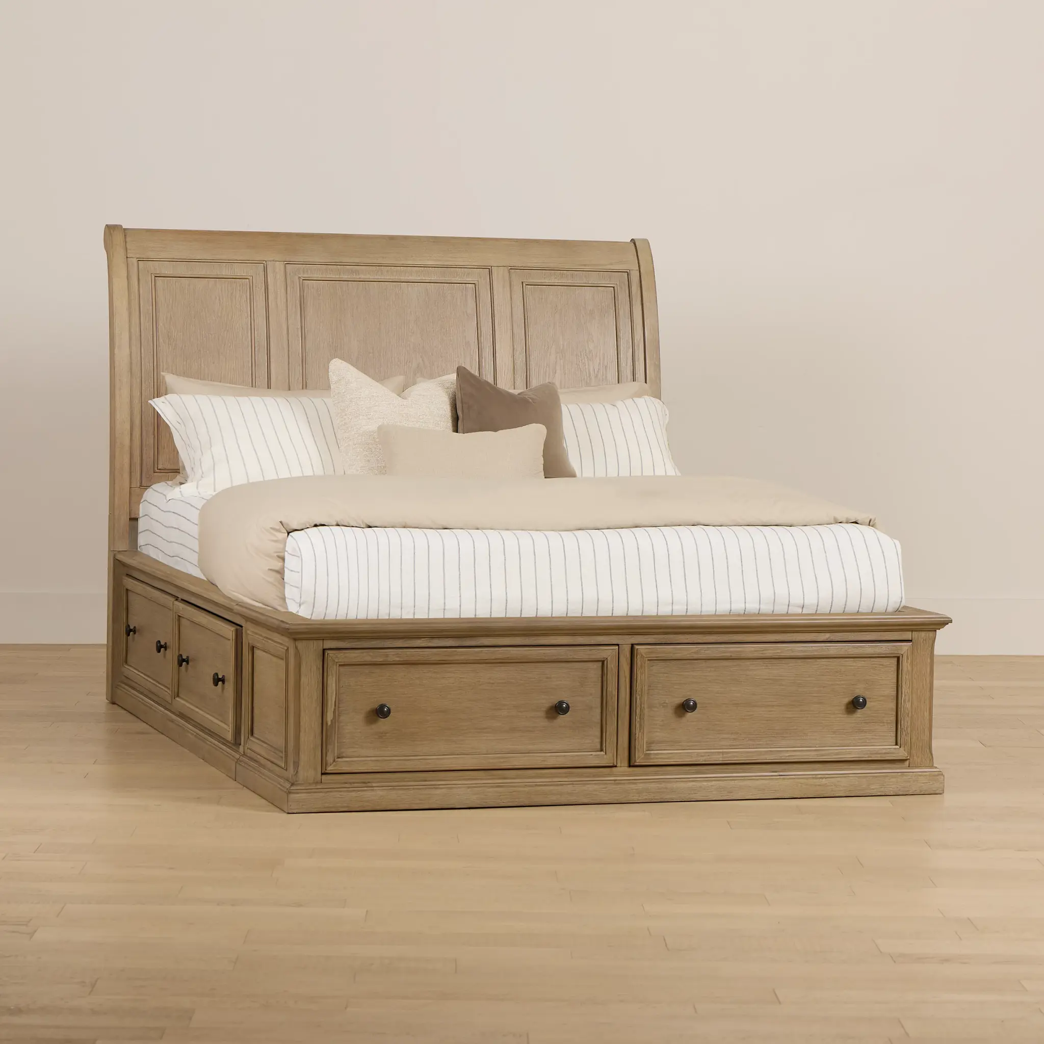 Galveston Light Tone Sleigh Storage Bed Galveston Light Tone Sleigh Storage Bed