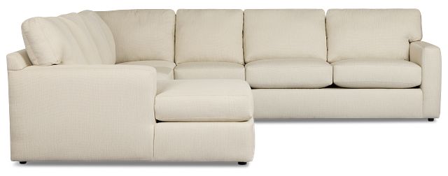 Rhodes Beige Fabric Large Left Chaise Sectional