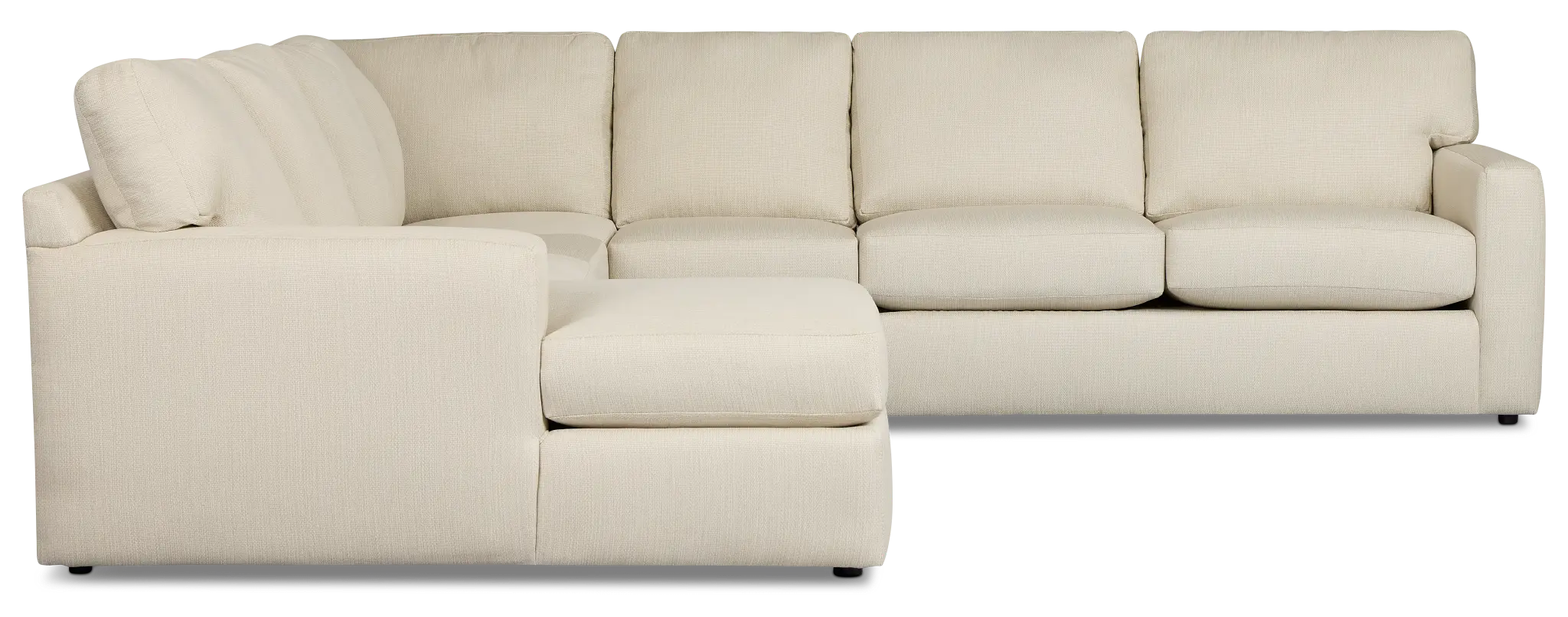 Rhodes Beige Fabric Large Left Chaise Sectional Rhodes Beige Fabric Large Left Chaise Sectional