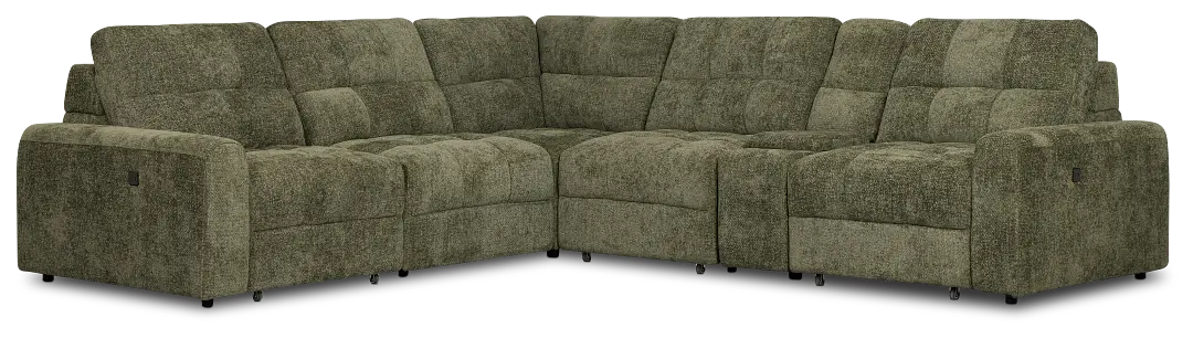 Hendrix Green Fabric Medium Tri Power 2 Arm Extension Chaise Sectional Hendrix Green Fabric Medium Tri Power 2 Arm Extension Chaise Sectional