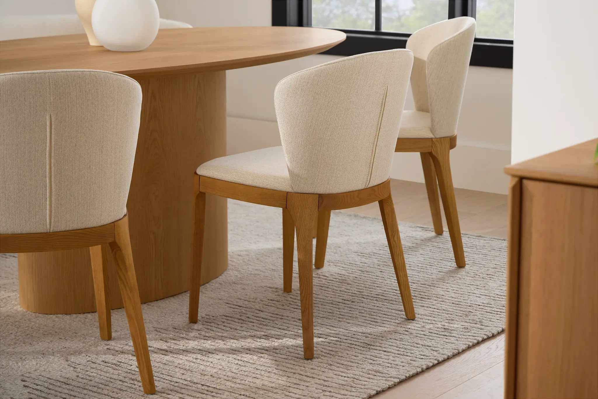 Nomad Light Beige Upholstered Side Chair With Light Tone Legs Nomad Light Beige Upholstered Side Chair With Light Tone Legs