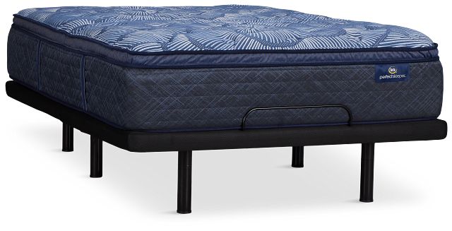 Serta Perfect Sleeper Cobalt Calm Plush Elite Adjustable Mattress Set