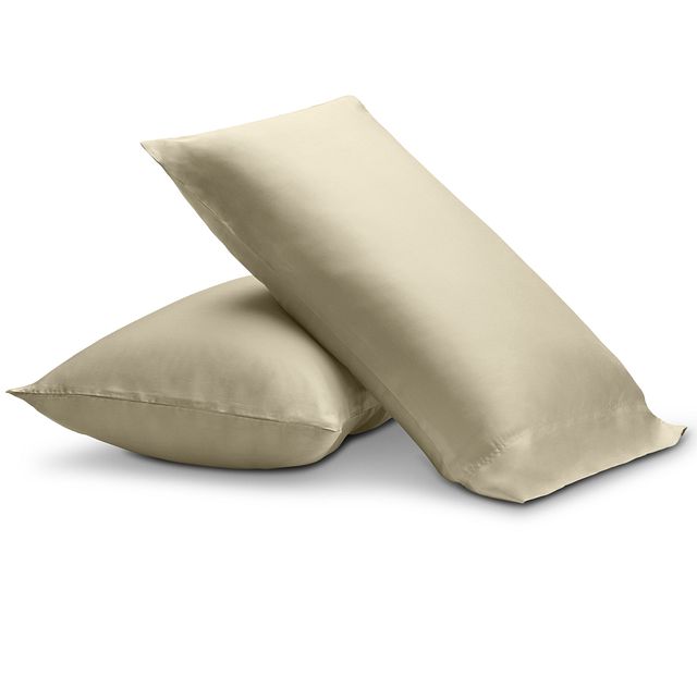 Rest & Renew Tencel Beige 300 Thread Set Of 2 Pillowcases