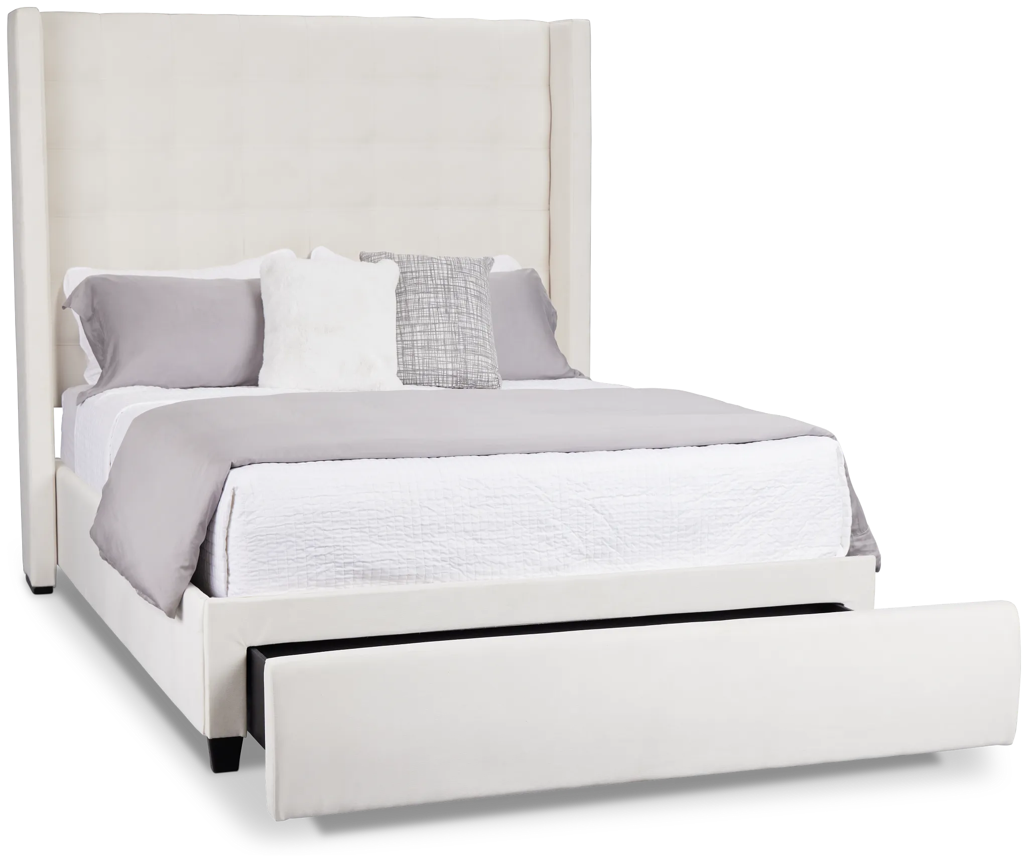 Marco White Uph Platform Storage Bed